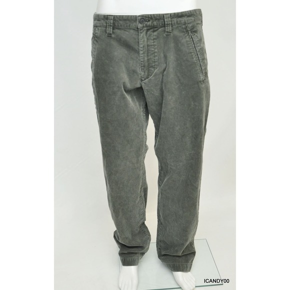 Boss Hugo Boss Tredon-W Comfort Fit Corduroy Pants Trousers Green